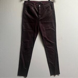 Joe’s Jeans The Charlie High Rise Skinny Ankle Jeans Burgundy Sz 29